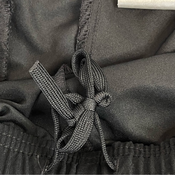 Nike Womens Warm Up Track Pants Large 12-14 Black Stripe Drawstring Pockets - Picture 9 of 16